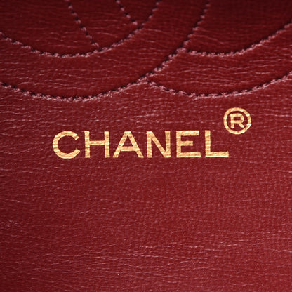 Chanel Lambskin Quilted Medium Double Flap Black 7 of 9