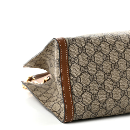 Gucci GG Supreme Monogram Medium Padlock Tote Beige Cuir 8 of 9