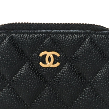 Chanel Caviar Quilted Zip Coin Purse Black 8 of 12