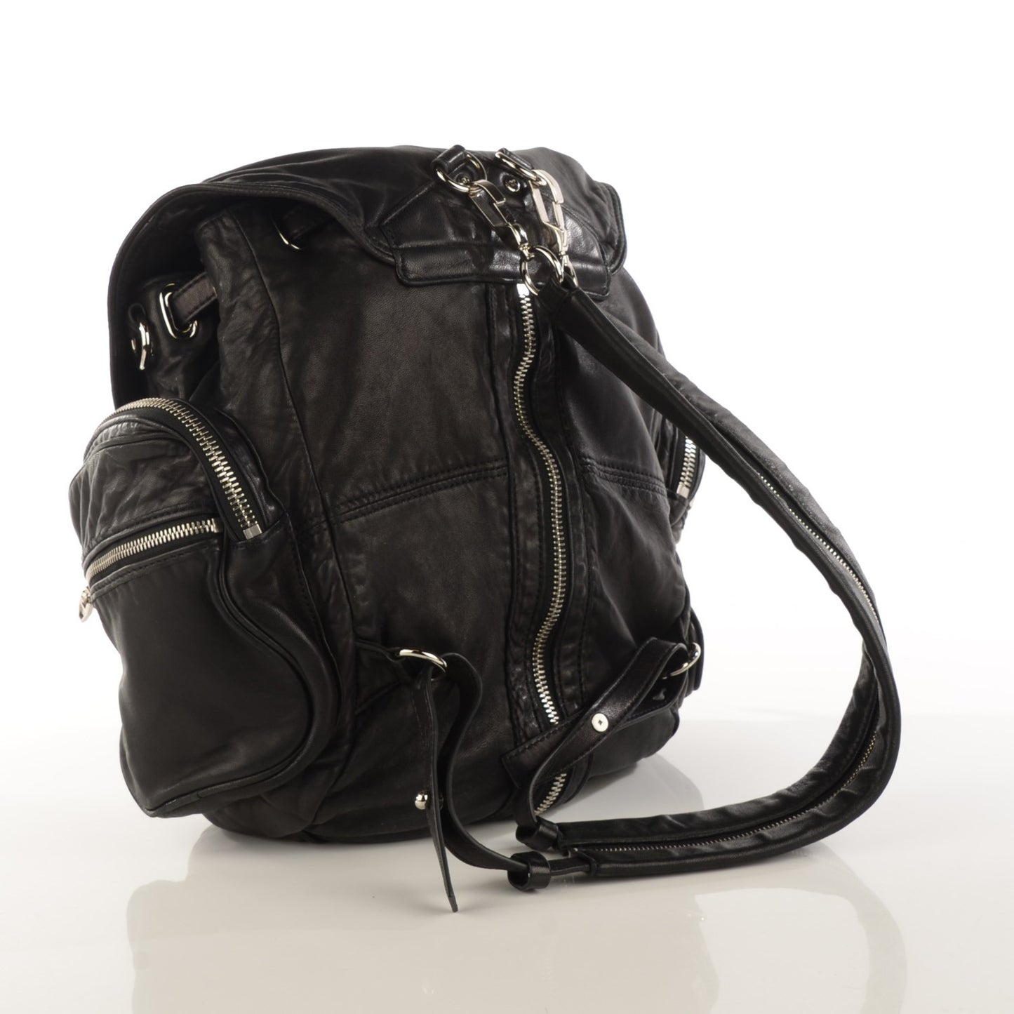Lambskin Marti Backpack Washed Black Nickel Hardware