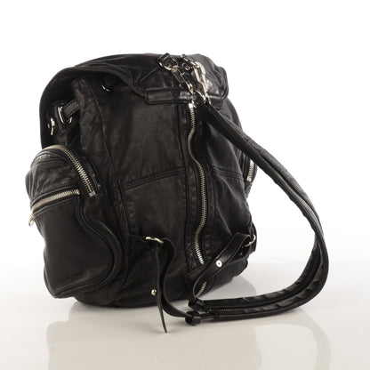 Alexander Wang Lambskin Marti Backpack Washed Black Nickel Hardware 3 of 8
