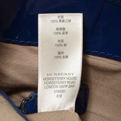 Burberry Patent Nova Check Brook Hobo Jet Blue 9 of 12