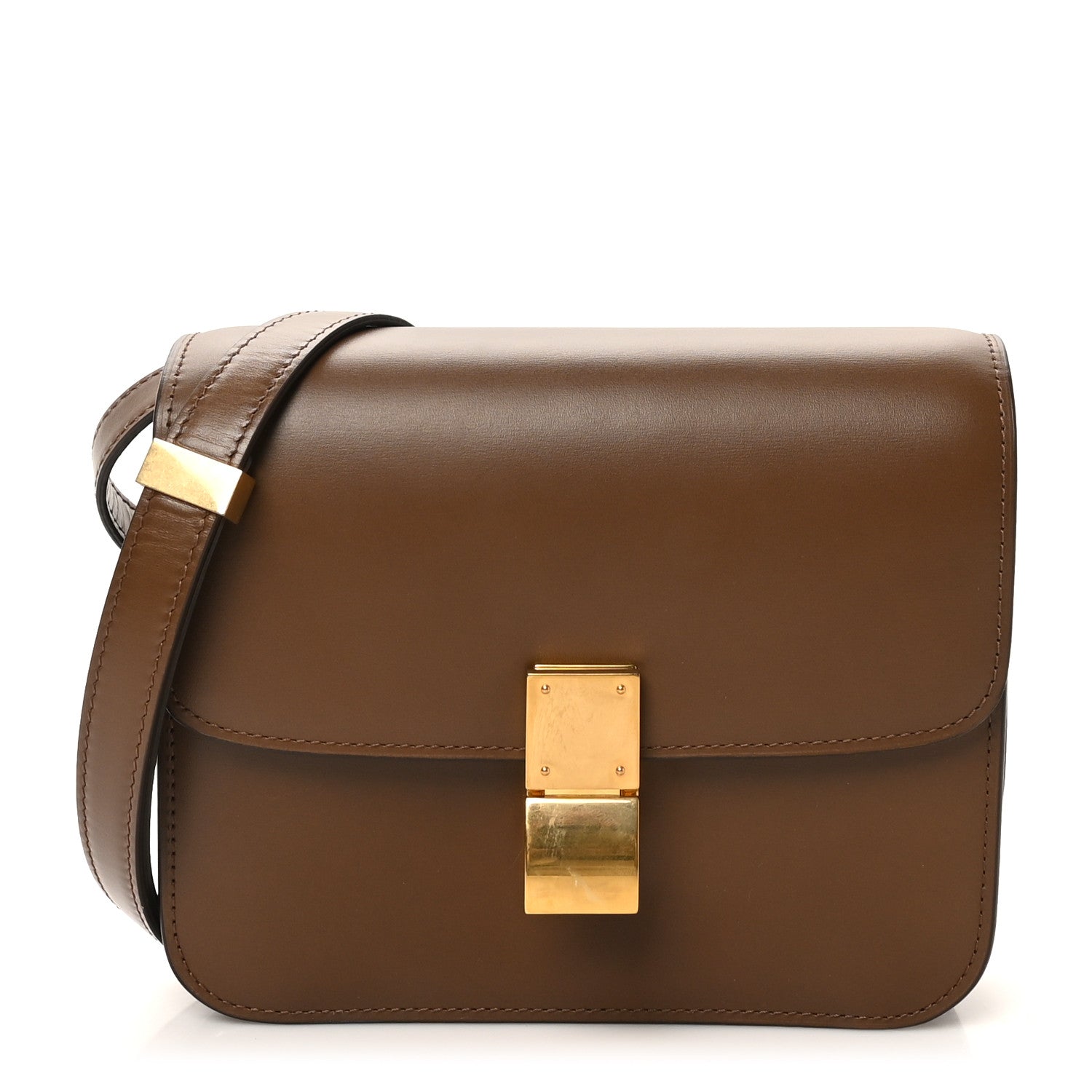 Celine Box Calfskin Teen Classic Box Flap Bag Camel 1 of 10