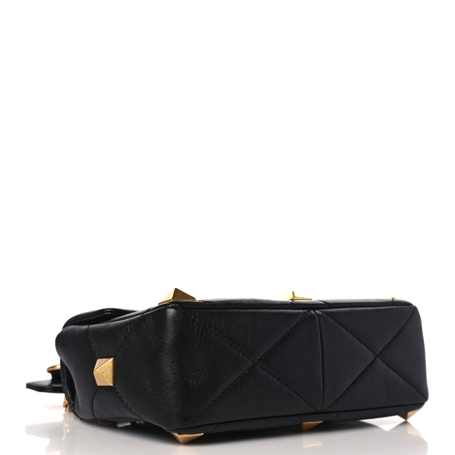 Valentino Garavani Nappa Medium Roman Stud Shoulder Bag Black 4 of 8