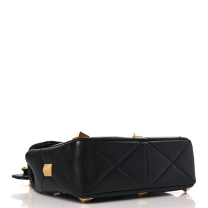 Valentino Garavani Nappa Medium Roman Stud Shoulder Bag Black 4 of 8