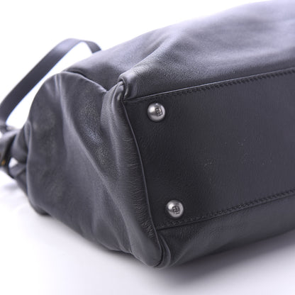 Fendi Vitello Suede Medium Peekaboo Iconic Satchel Black 7 of 11