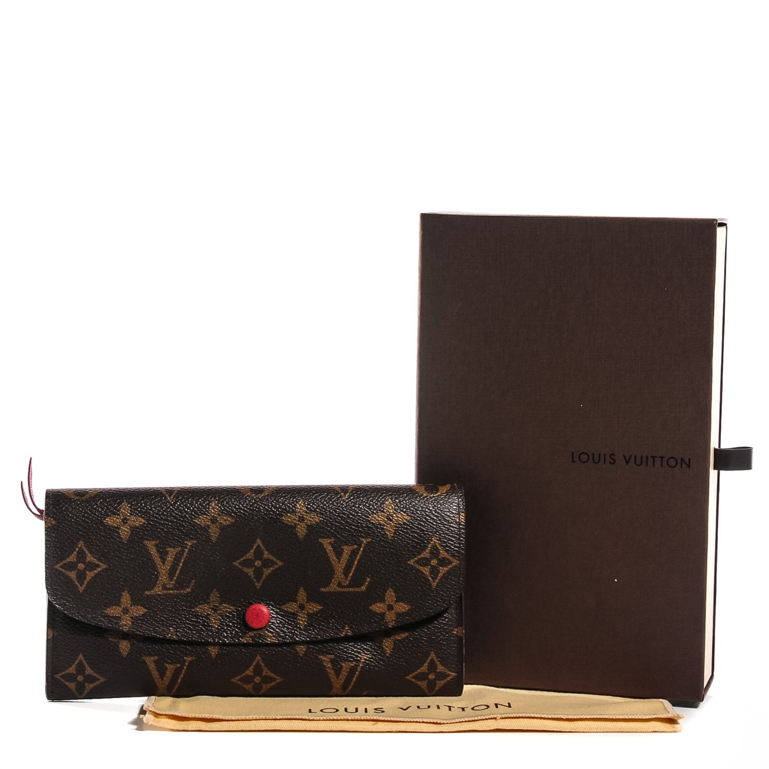 Louis Vuitton Monogram Emilie Wallet Red 5 of 8