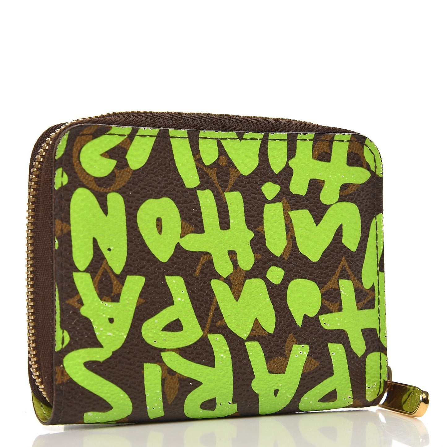 Monogram Graffiti Zippy Coin Purse Wallet Green
