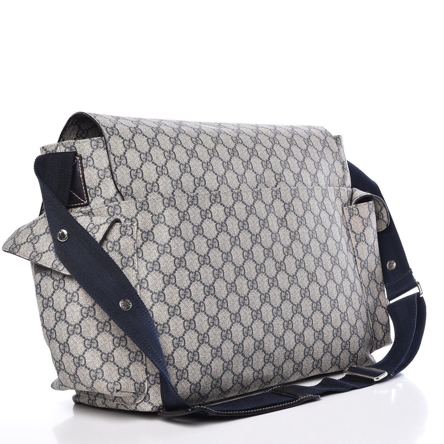 GG Plus Monogram Messenger Diaper Bag Navy