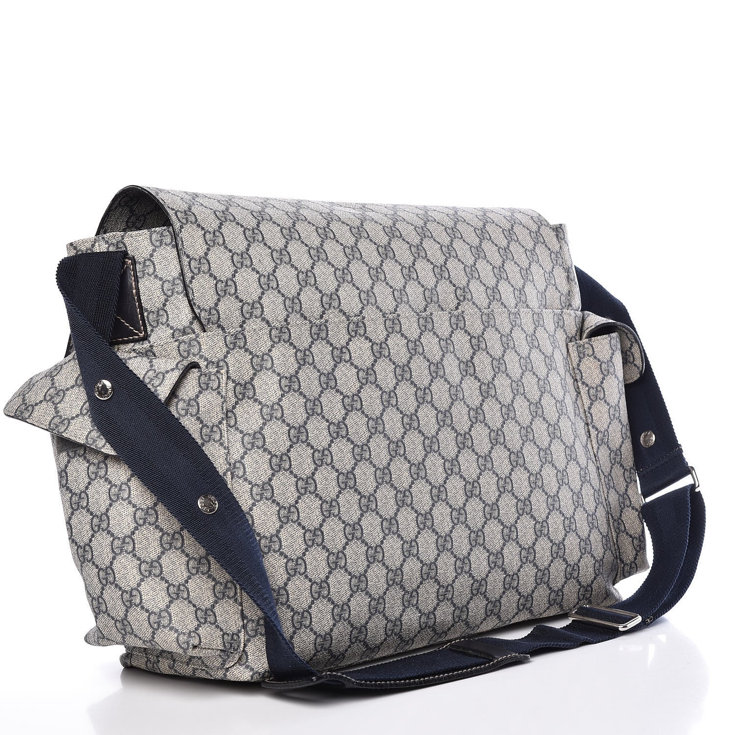 Gucci GG Plus Monogram Messenger Diaper Bag Navy 4 of 17