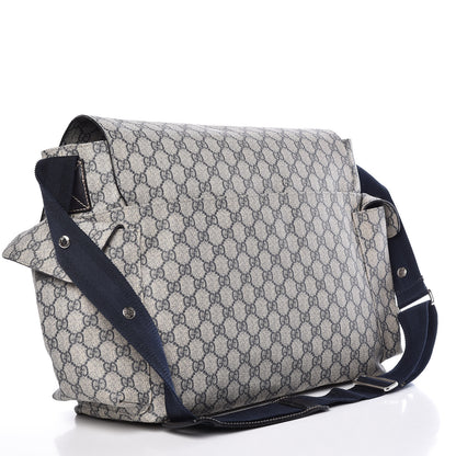 Gucci GG Plus Monogram Messenger Diaper Bag Navy 4 of 17