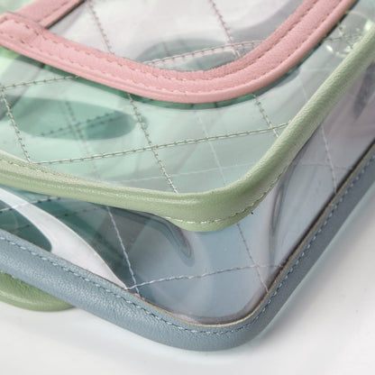 Chanel Lambskin PVC Quilted Mini Coco Splash Flap Blue Green 10 of 15
