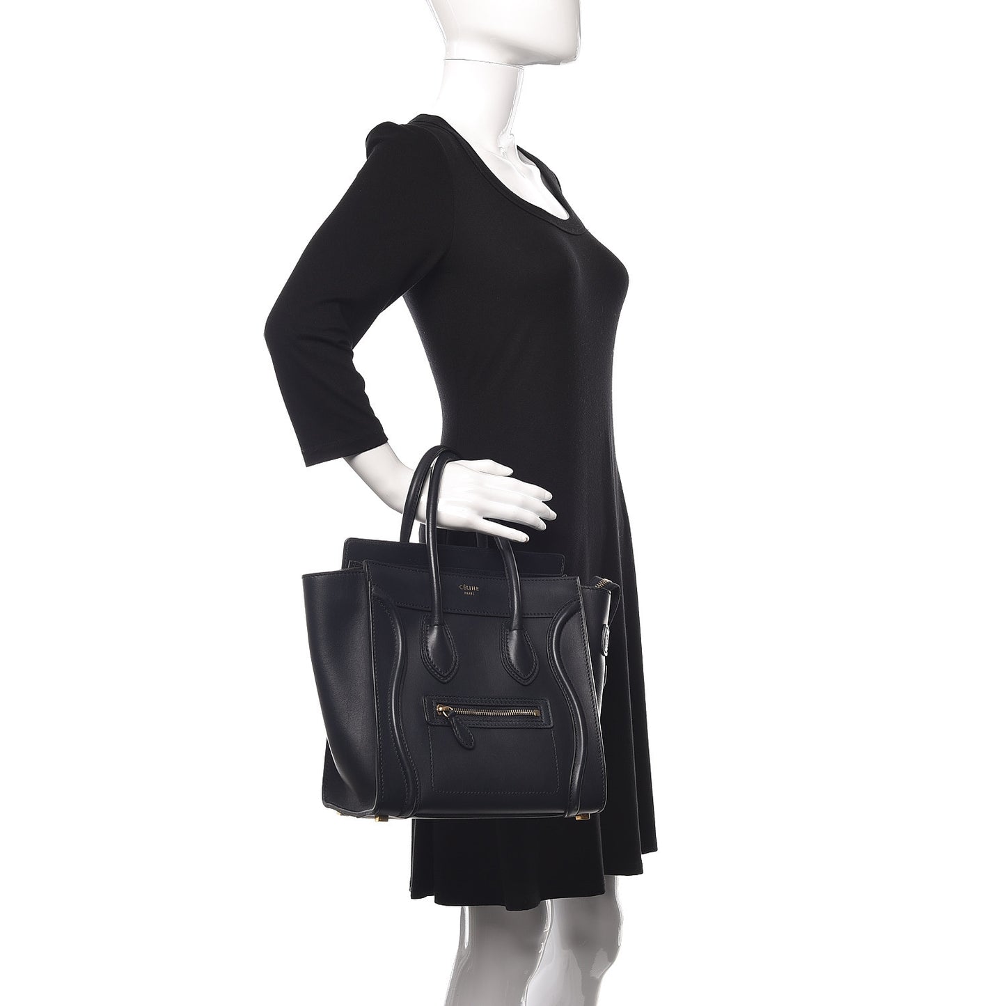 Smooth Calfskin Micro Luggage Navy Blue