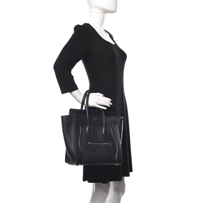 Celine Smooth Calfskin Micro Luggage Navy Blue 2 of 11