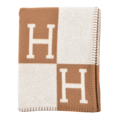 Hermes Wool Cashmere Avalon Blanket Ecru Camel 1 of 3