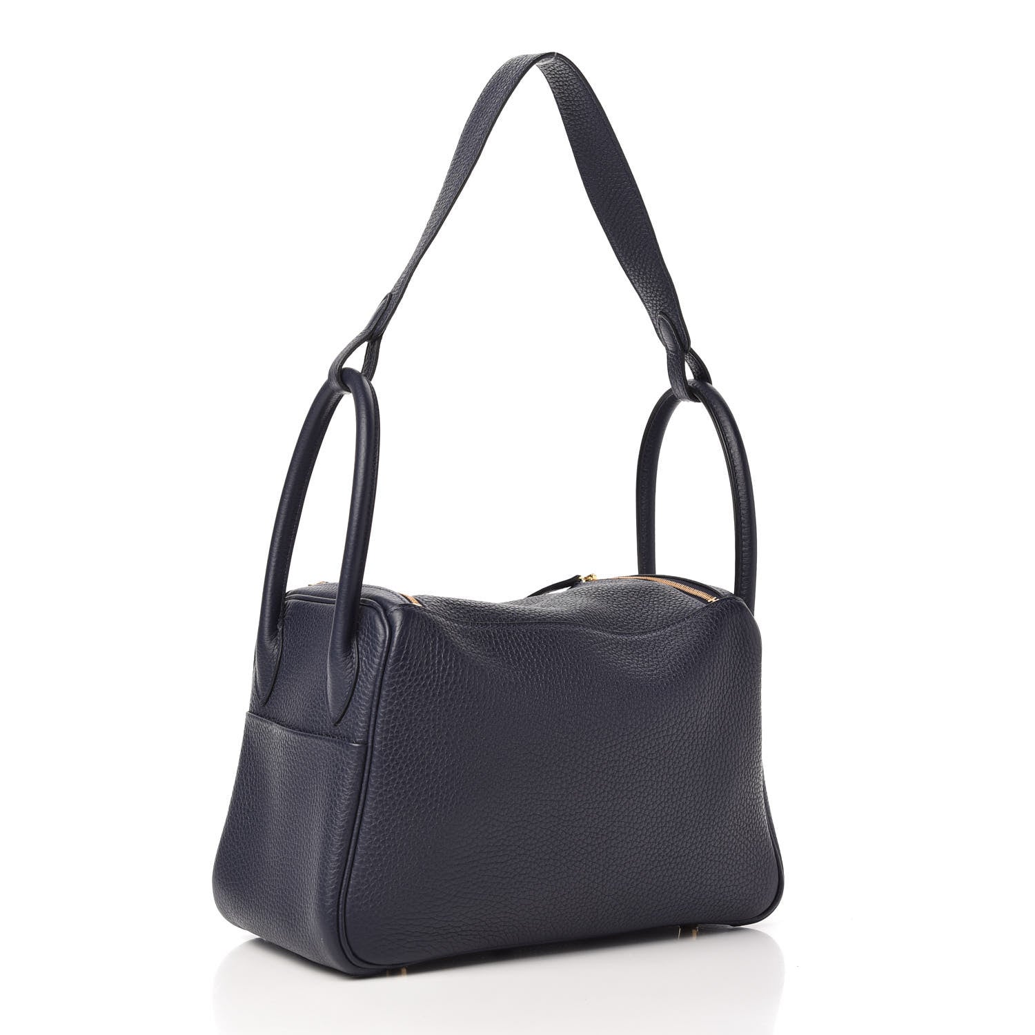 Hermes Taurillon Clemence Lindy 26 Bleu Nuit 3 of 10