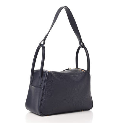 Hermes Taurillon Clemence Lindy 26 Bleu Nuit 3 of 10
