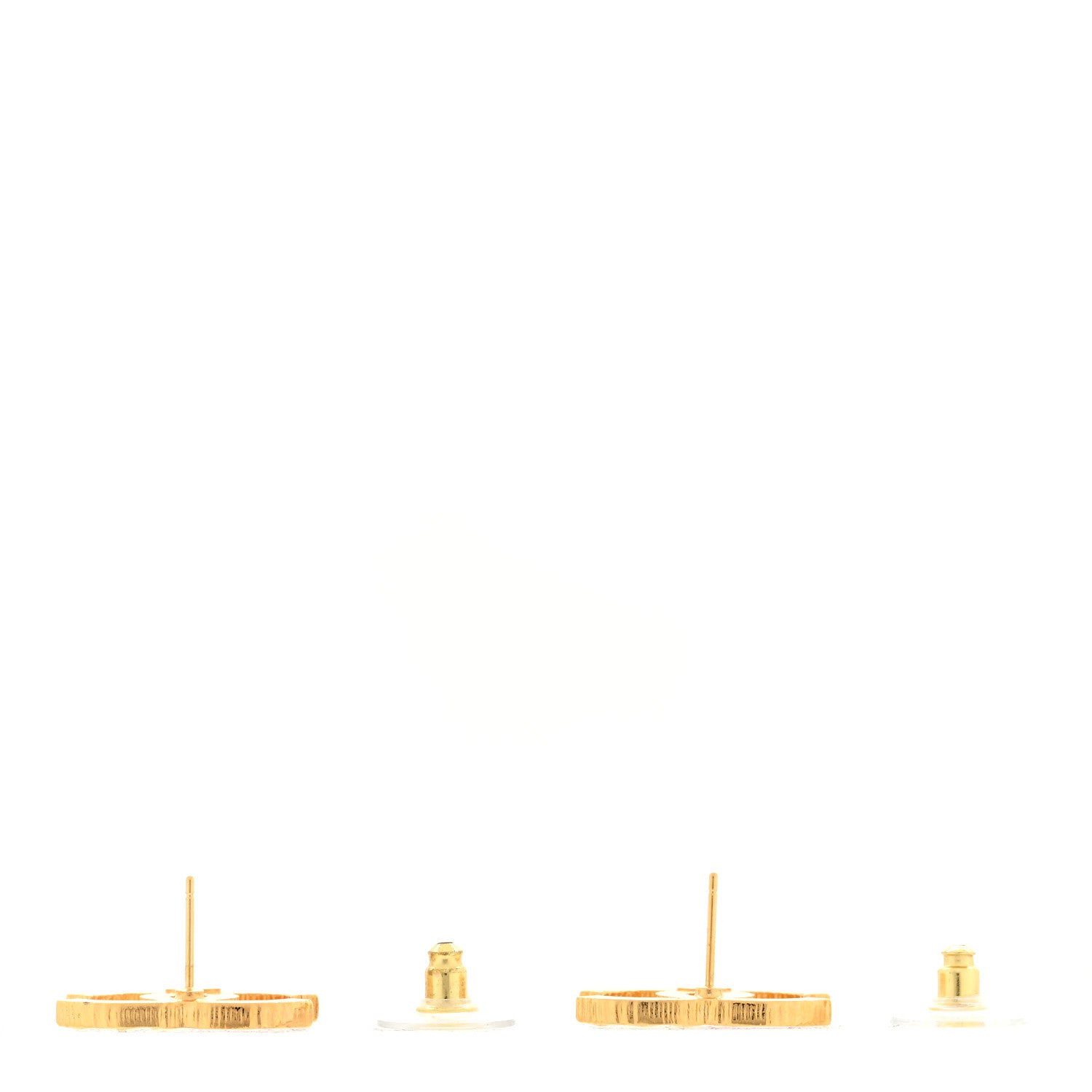 Chanel Enamel CC Earrings Pink Gold 3 of 4