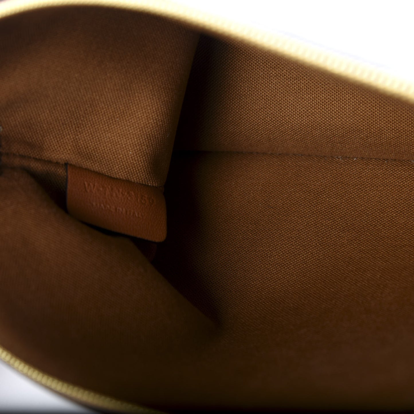 Triomphe Canvas Lambskin Small Pouch Tan