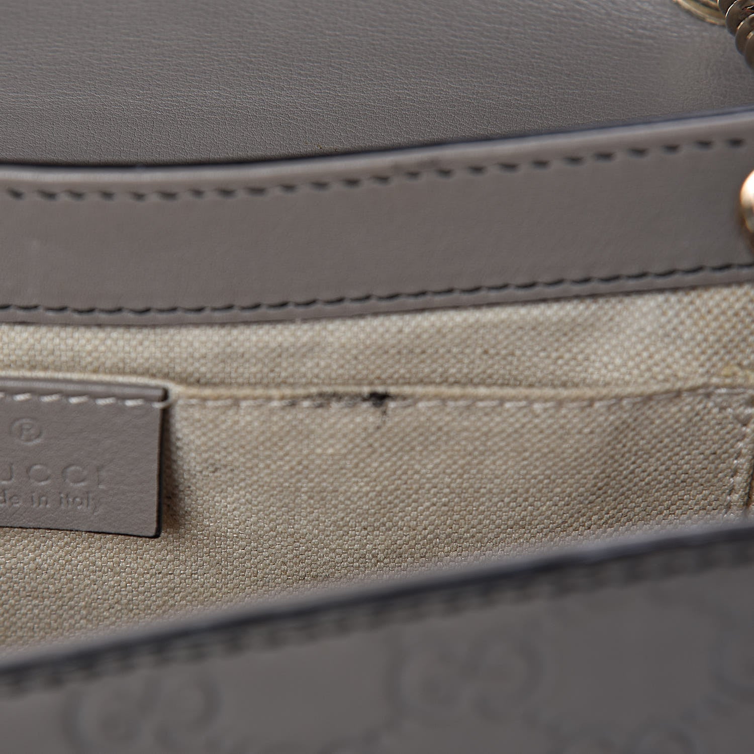 Gucci Soft Guccissima Medium Emily Chain Shoulder Bag Storm Grey 7 of 15