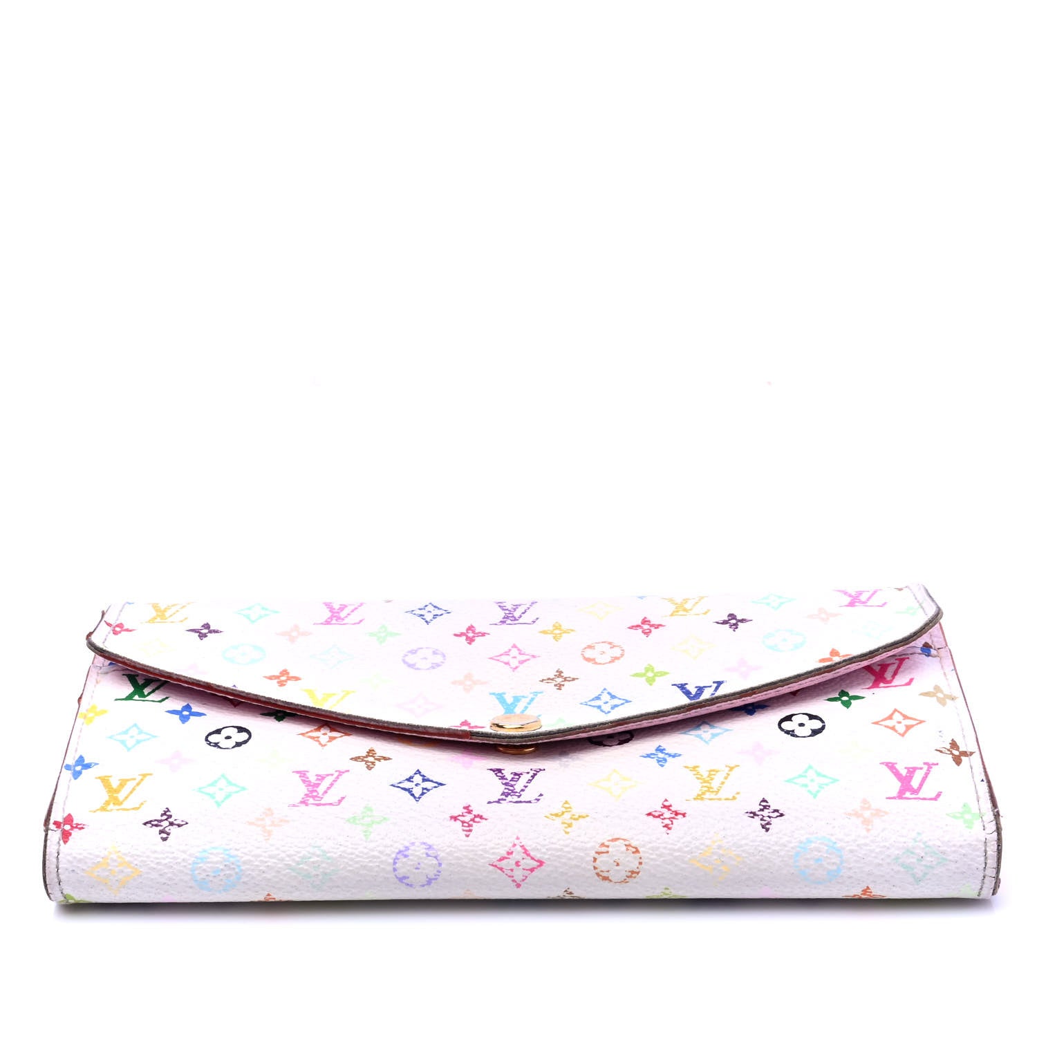Louis Vuitton Monogram Multicolor Sarah Wallet NM White Litchi 5 of 6