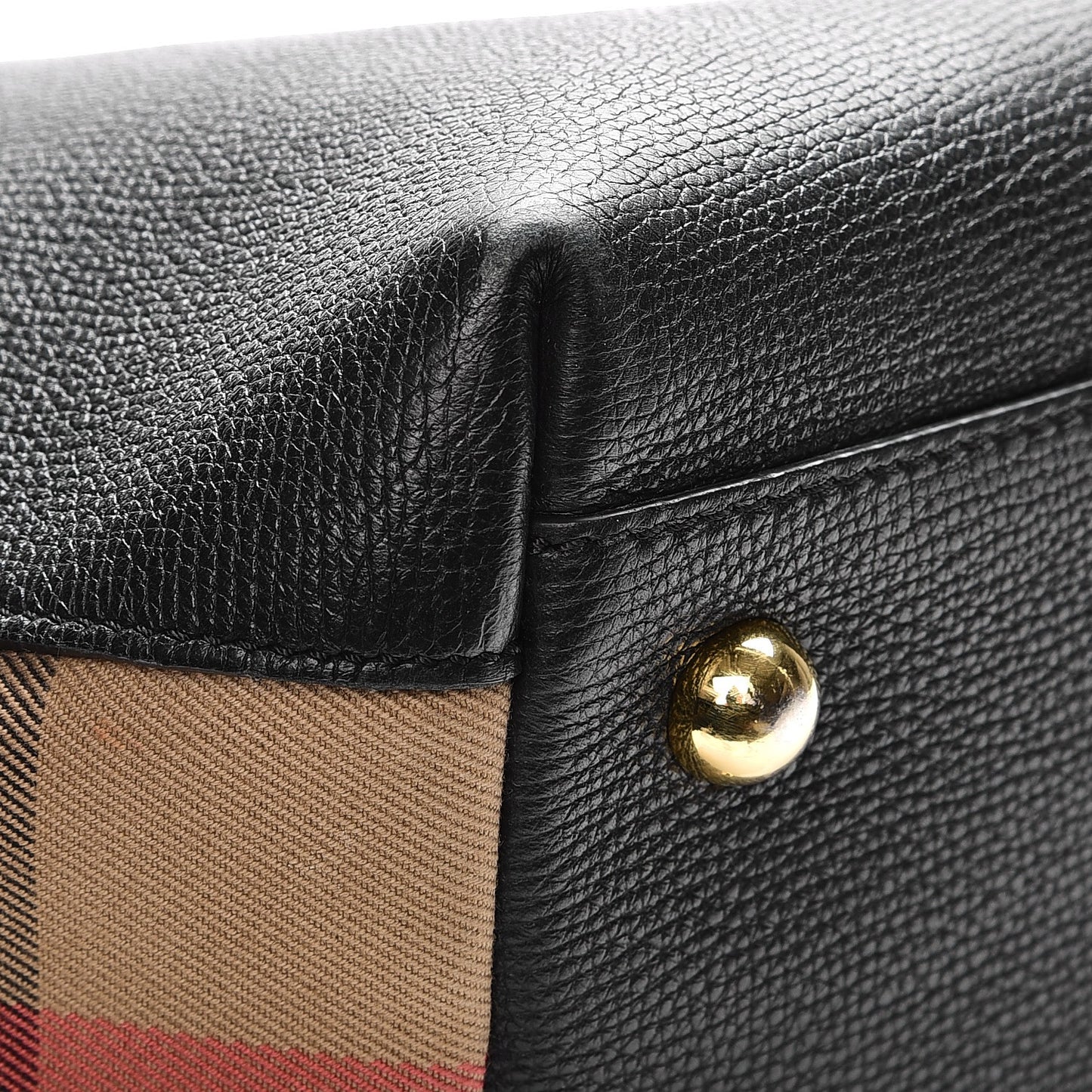 Derby Calfskin House Check Medium Welburn Tote Black