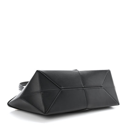 Loewe Shiny Calfskin Mini Cropped Puzzle Fold Tote Black 4 of 10
