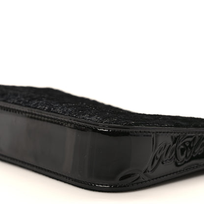 Christian Louboutin Patent Velour Loubila Chain Clutch Black 8 of 8