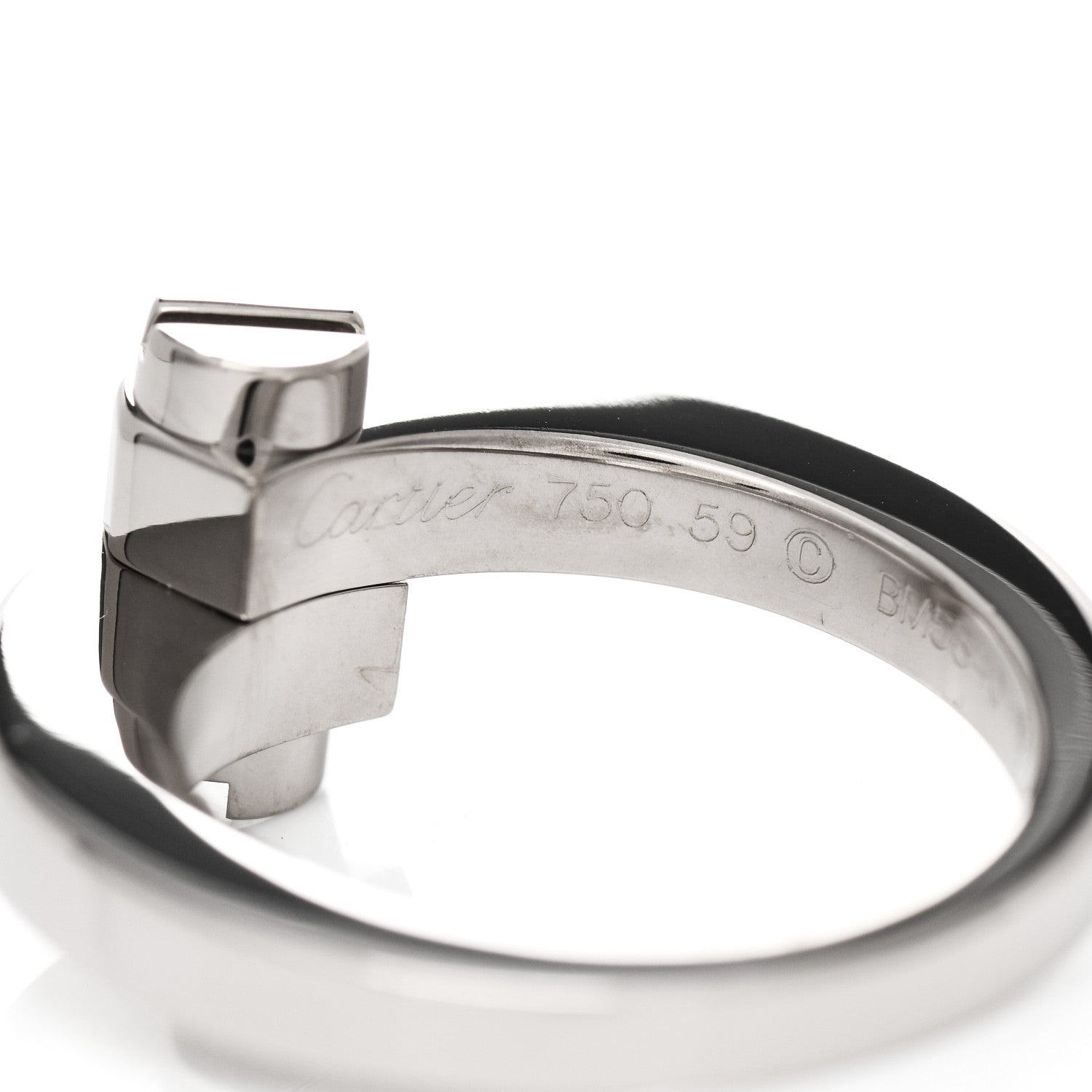 Cartier 18K White Gold Menotte Ring 59 8.75 4 of 6
