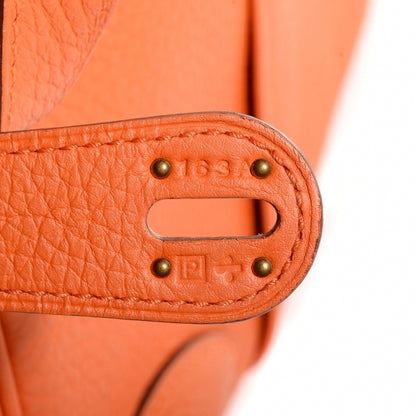 Hermes Taurillon Clemence Lindy 34 Orange 7 of 18