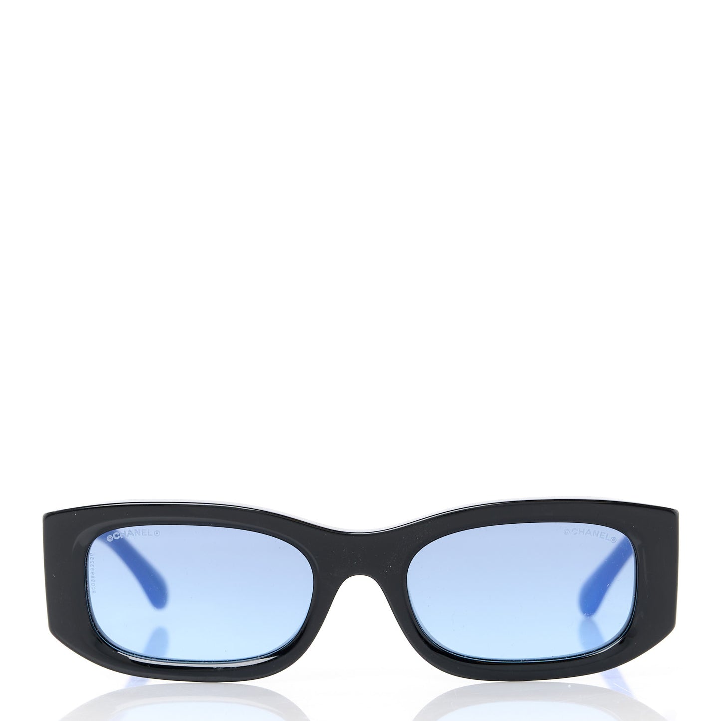 Acetate Rectangle Sunglasses 5525 Black Blue