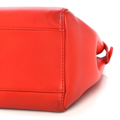 Fendi Nappa Mini Peekaboo Iconic Satchel Papavero 12 of 16