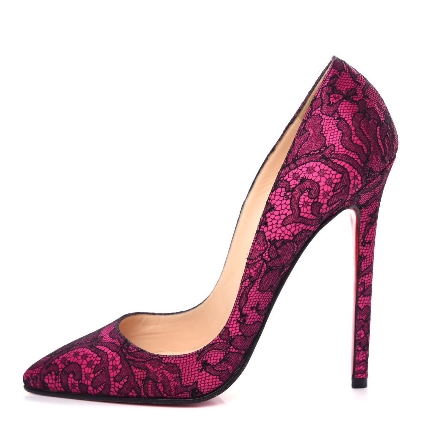 Lace Pigalle Follies 120 Pumps 37 Fuchsia