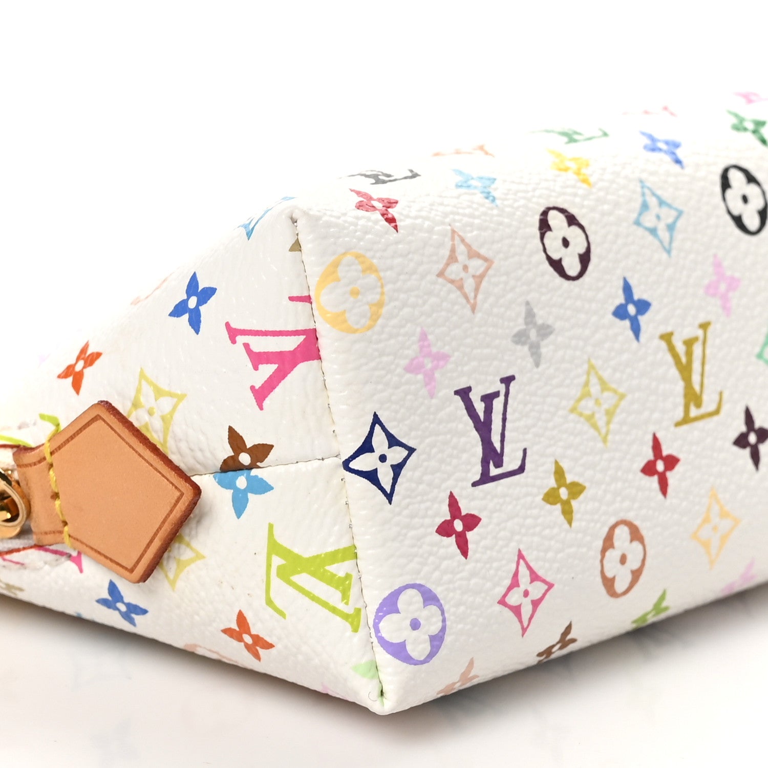 Louis Vuitton Monogram Multicolor Cosmetic Pouch White Litchi 8 of 9