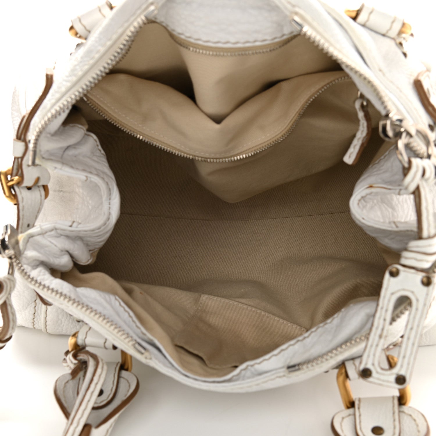 Chloe Calfskin Medium Paddington Satchel White 4 of 16