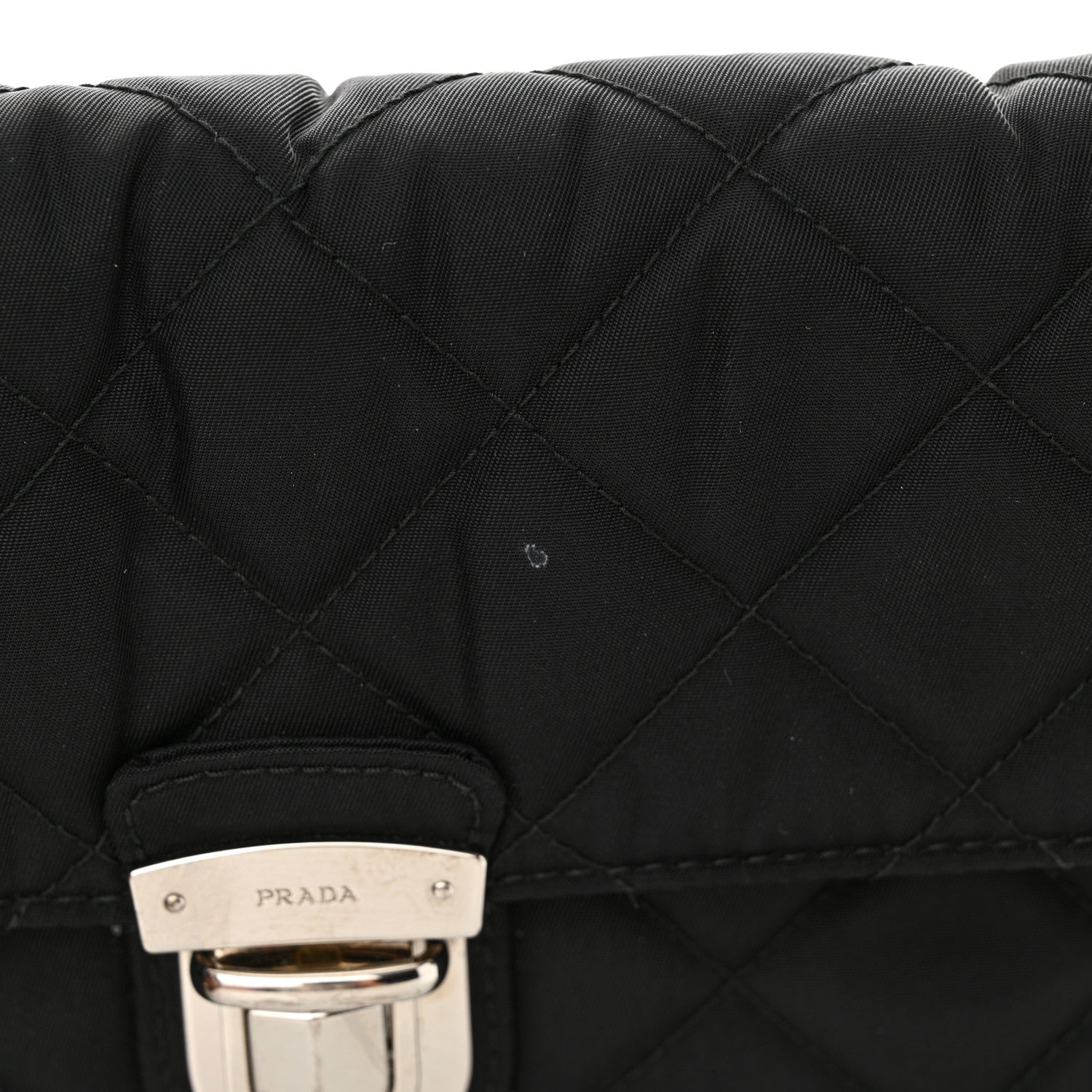 Prada Nylon Tessuto Impuntu Quilted Flap Crossbody Black 11 of 11