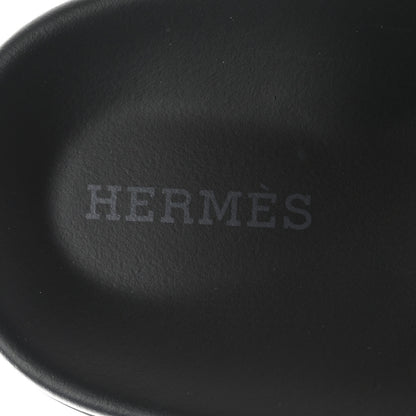 Hermes Suede Goatskin Womens Chypre Sandals 36.5 Bleu Cameo Vert Celadon 7 of 9