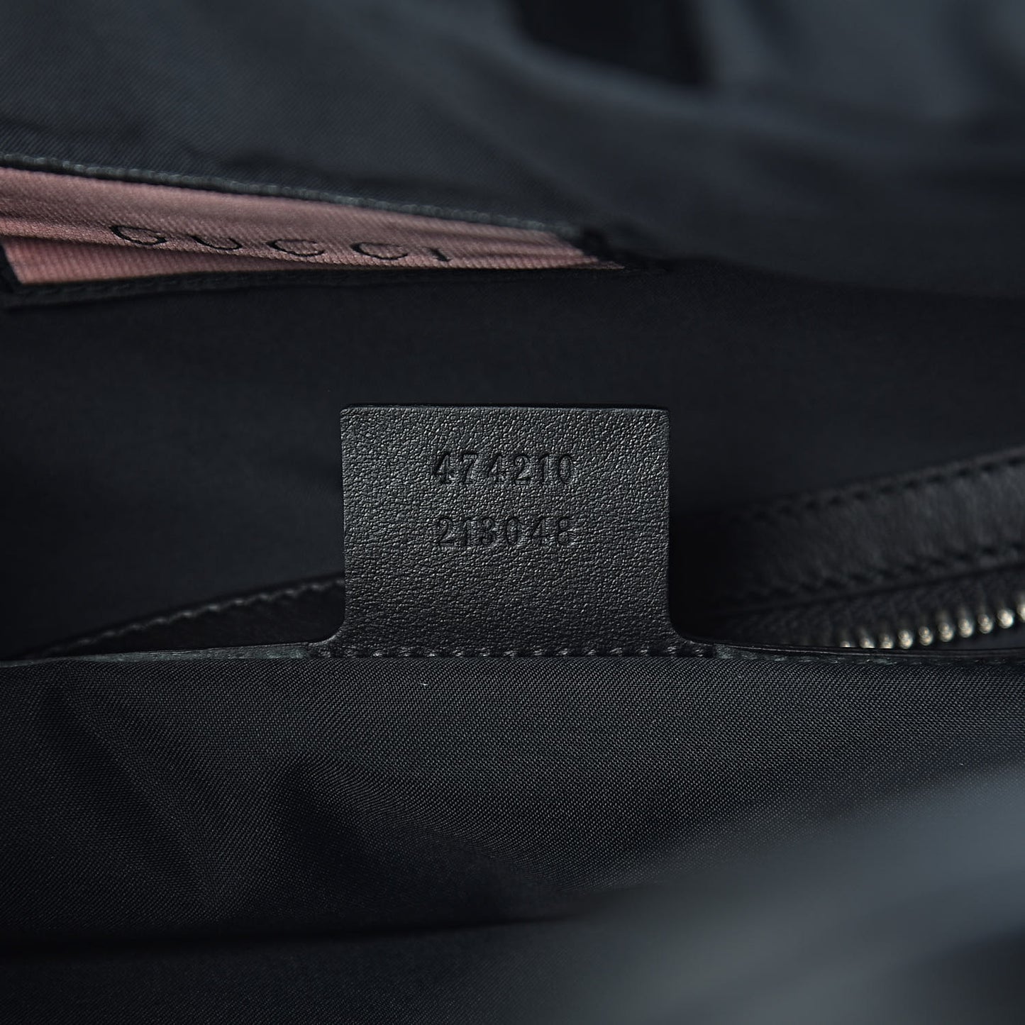 Calfskin Small GucciGhost Drawstring Backpack Black