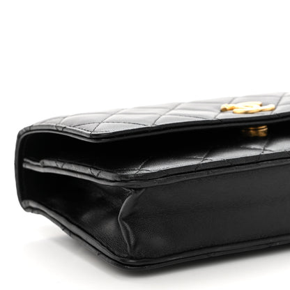 Chanel Lambskin Quilted Pick Me Up Wallet On Chain WOC Black 10 of 12