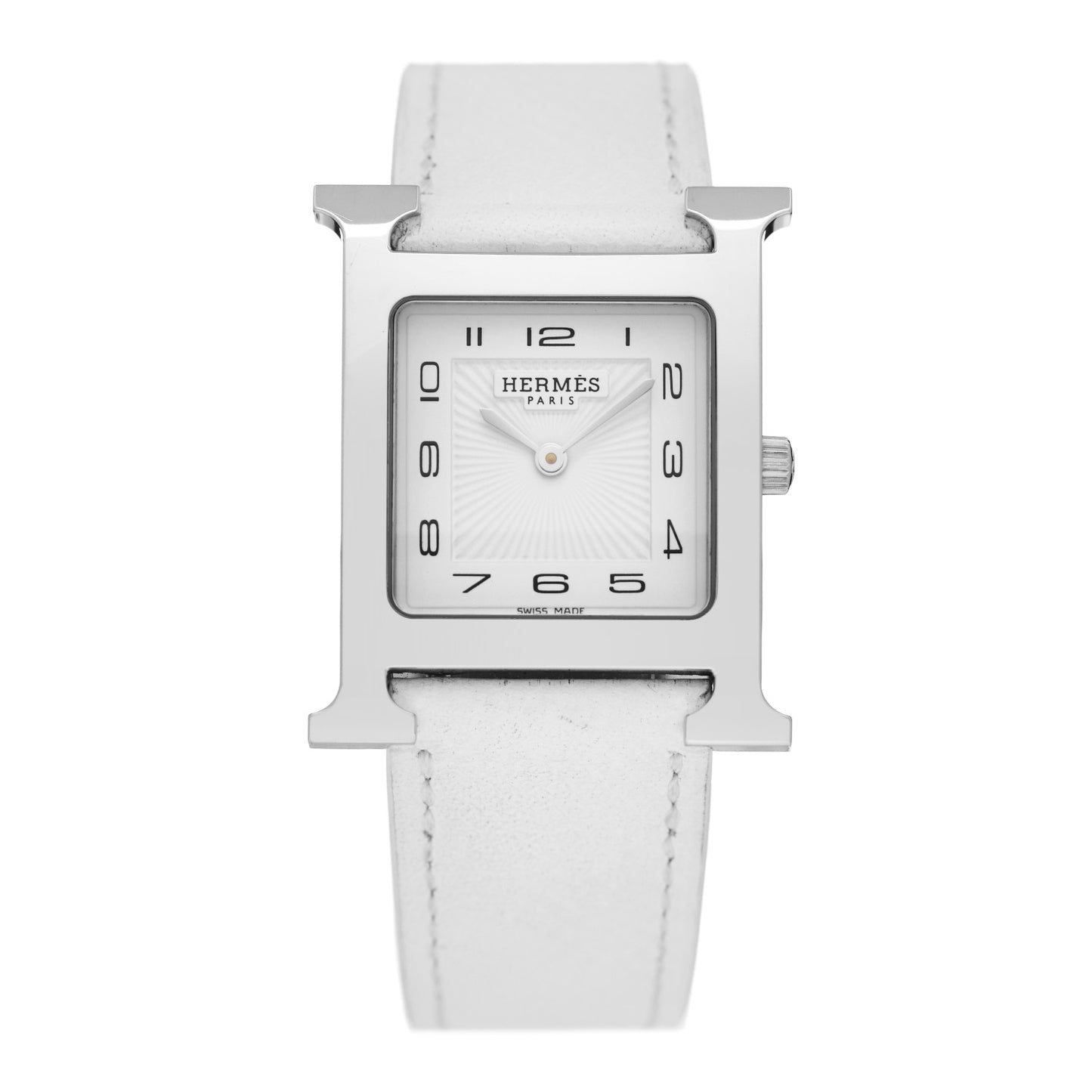 Stainless Steel Epsom 26mm Heure H Hour Quartz Watch Blanc