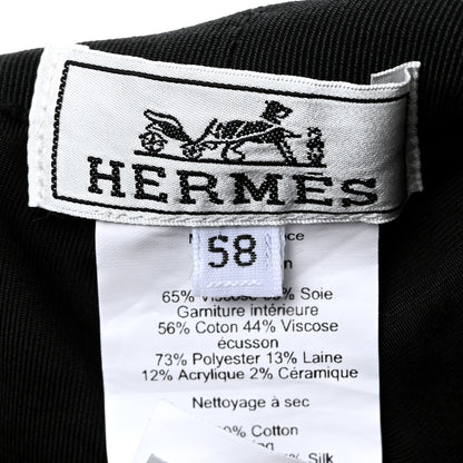 Hermes Cotton Harper H Sellier Bucket Hat 58 Black 8 of 8