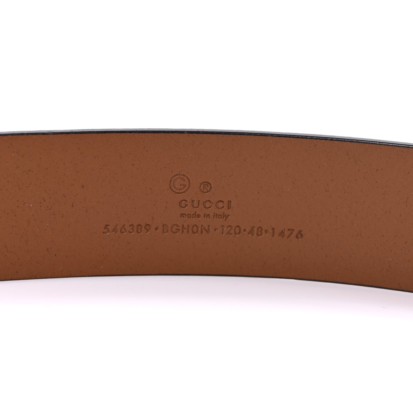 Selleria Calfskin Mens Interlocking G 37mm Belt 120 48 Cuir