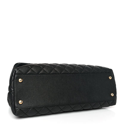 Chanel Caviar Quilted Medium Coco Handle Flap Black 4 of 9
