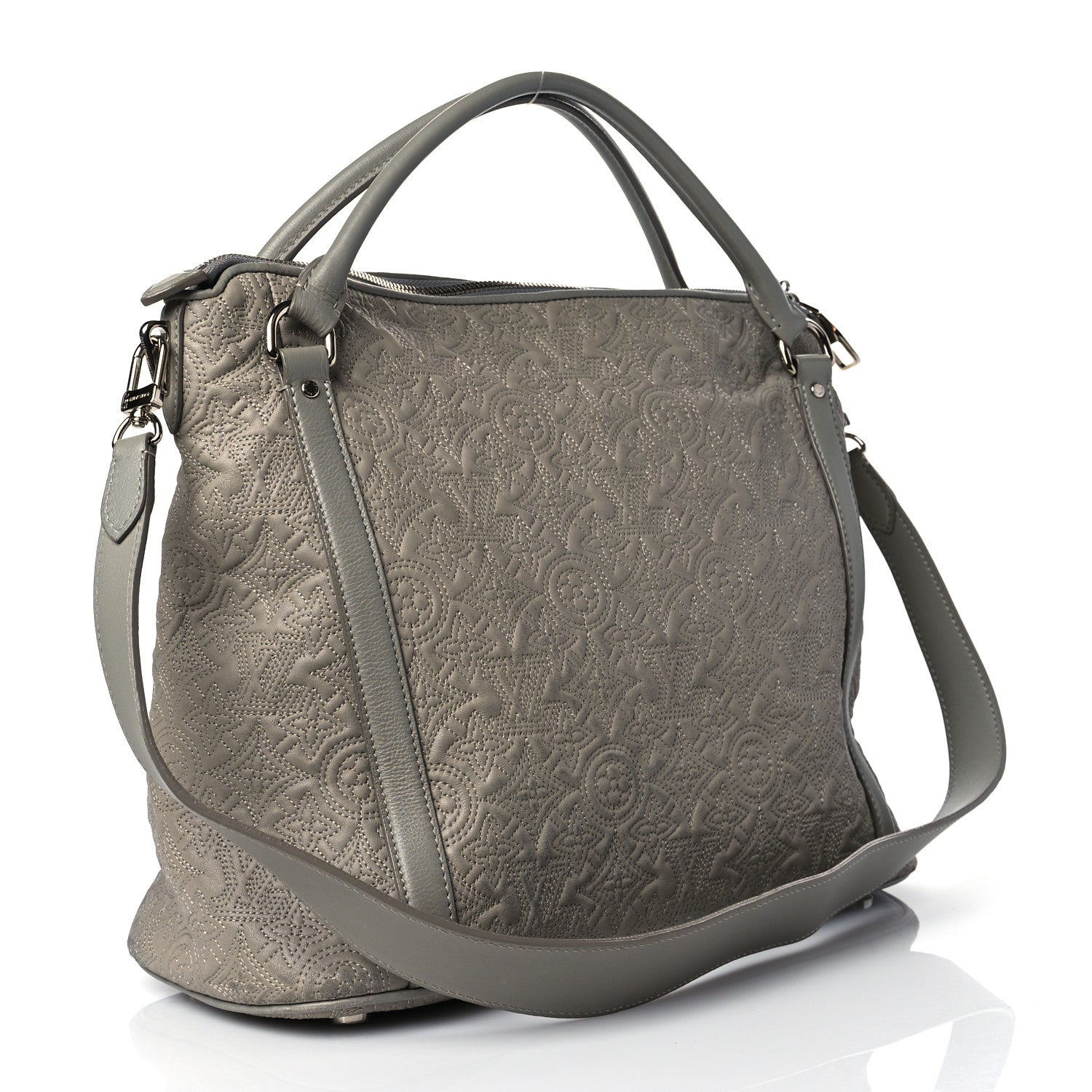 Louis Vuitton Monogram Lambskin Antheia IXIA PM Gris Clair 2 of 10