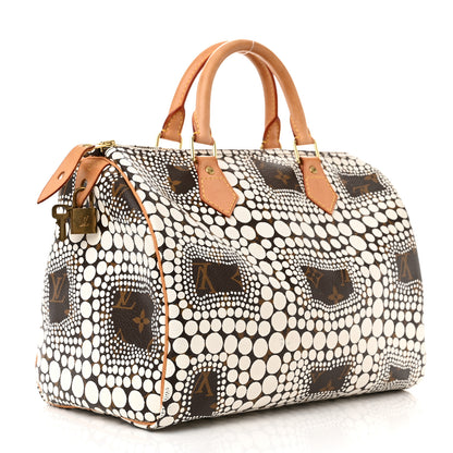 Louis Vuitton Monogram Kusama Town Speedy 30 White 3 of 12