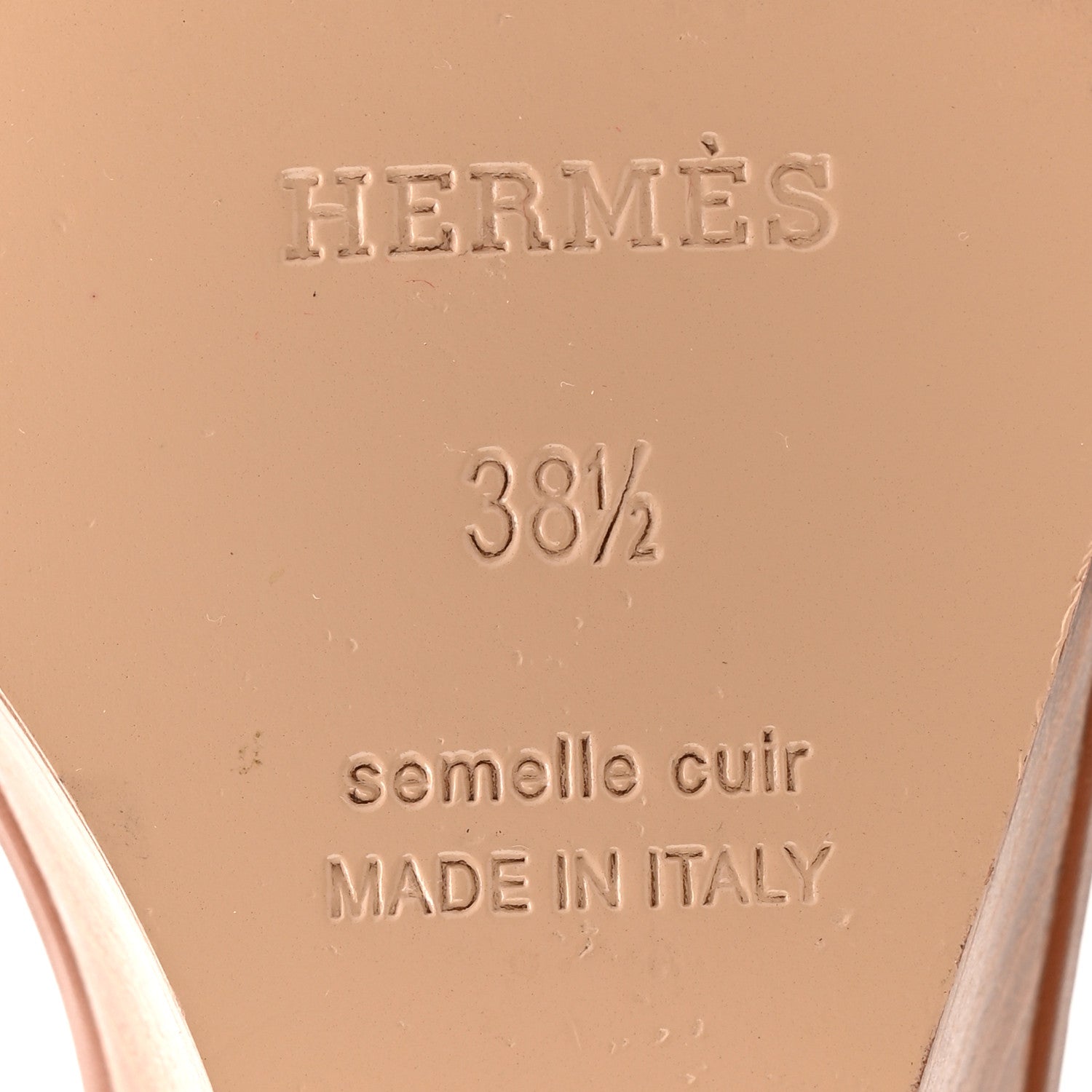 Hermes Calfskin Legend Wedge Sandals 38.5 Gold 7 of 9