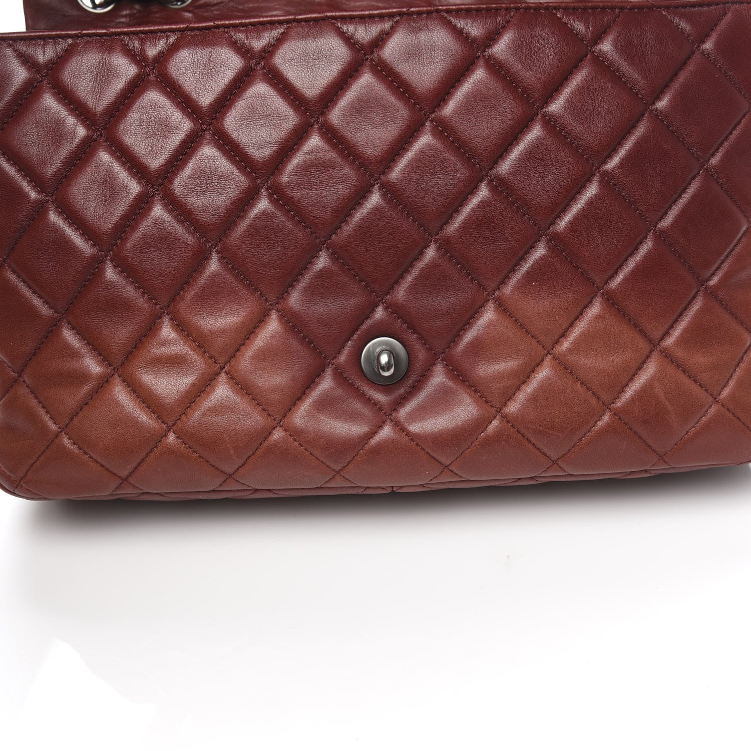 Chanel Lambskin Quilted Jumbo Single Flap Dark Red 9 of 13