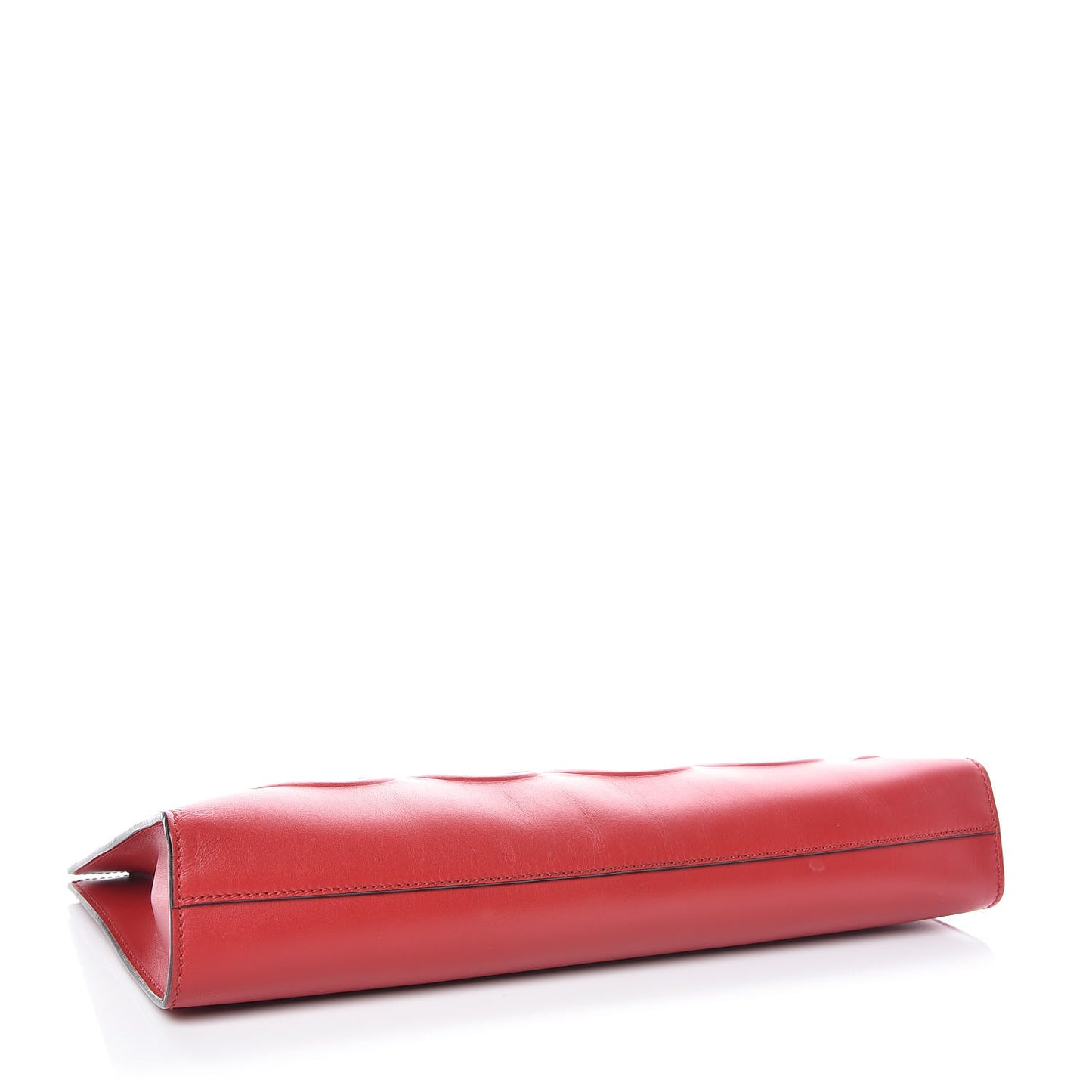 Calfskin Embossed XL Clutch Red