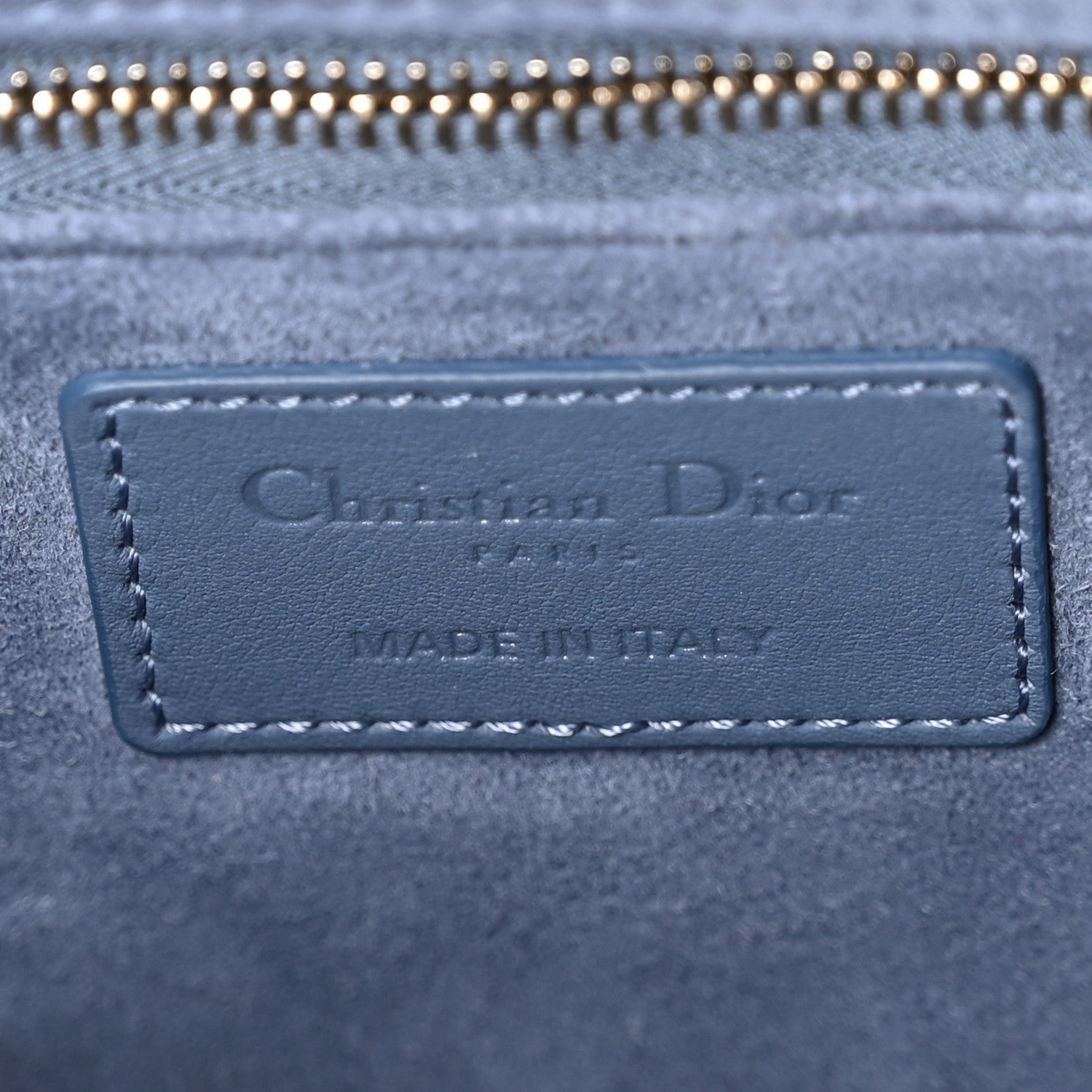 Christian Dior Ultra Matte Calfskin Cannage Large Lady Dior Denim
