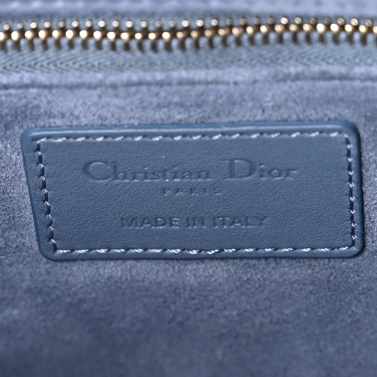 Ultra Matte Calfskin Cannage Large Lady Dior Denim Blue